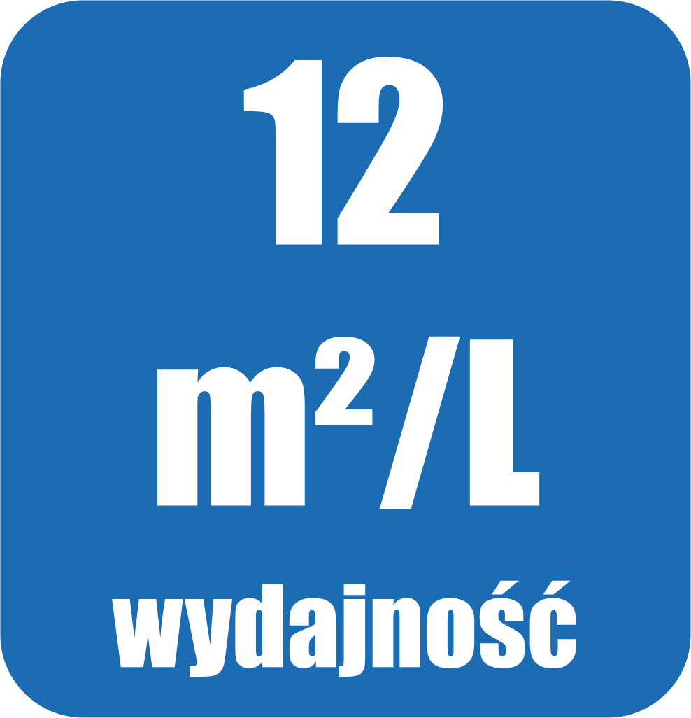 Grafika prezentuje wydajność podkładu izolującego PNZ